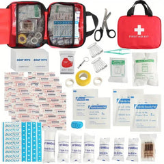 173pcs Large First Aid Kit: Portable Bag For Outdoor Hunting, Hiking,