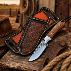 Buckaroo Rasp Steel Knife with Rosewood Handle