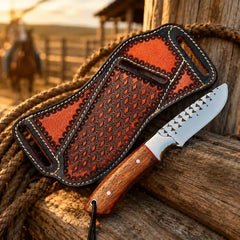 Buckaroo Rasp Steel Knife with Rosewood Handle